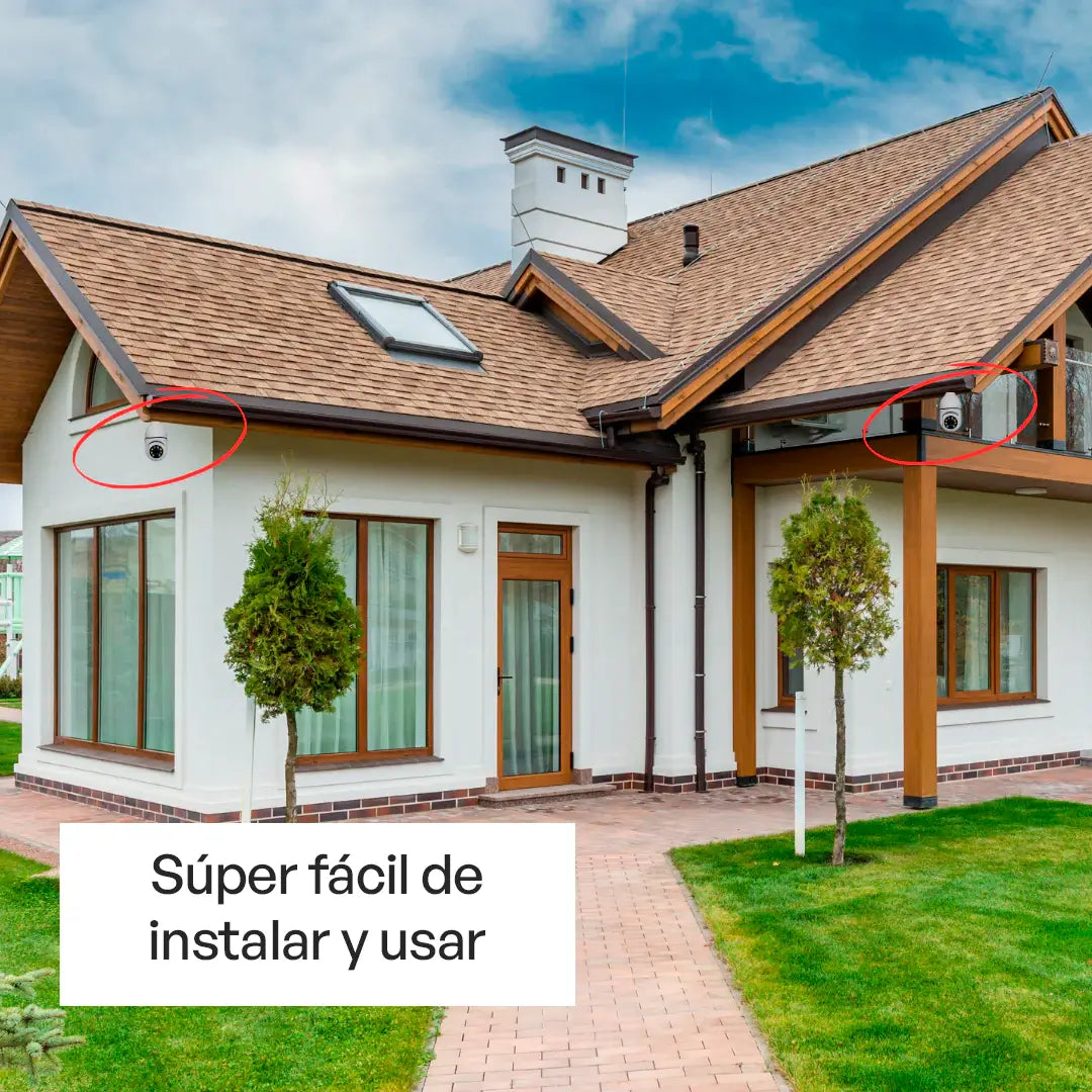 Llévate 4 y Pagá 1: Cámara de Seguridad 360° HD con Visión Nocturna + Cerradura Eléctrica