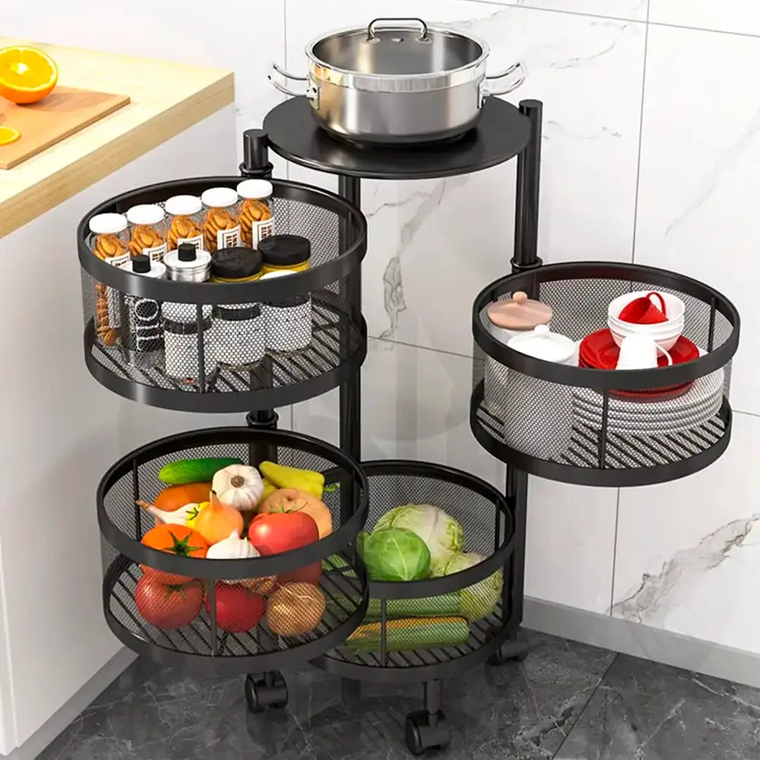 LLEVÁ 2 y PAGÁ 1: Frutera Articulada de Acero Inoxidable Giratoria + Set de Utensilios de Cocina