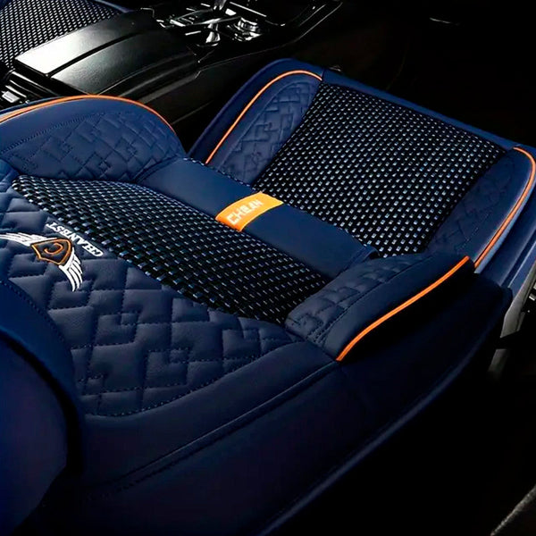 Funda Completa para Asientos de Auto en Cuero Legítimo + Juego de Alfombras Completo