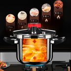 Llévate 2 y Pagá 1 - Olla a Presión MasterTurbo de Acero Inoxidable | A Prueba de Explosiones + REGALO: Kit de Utensilios